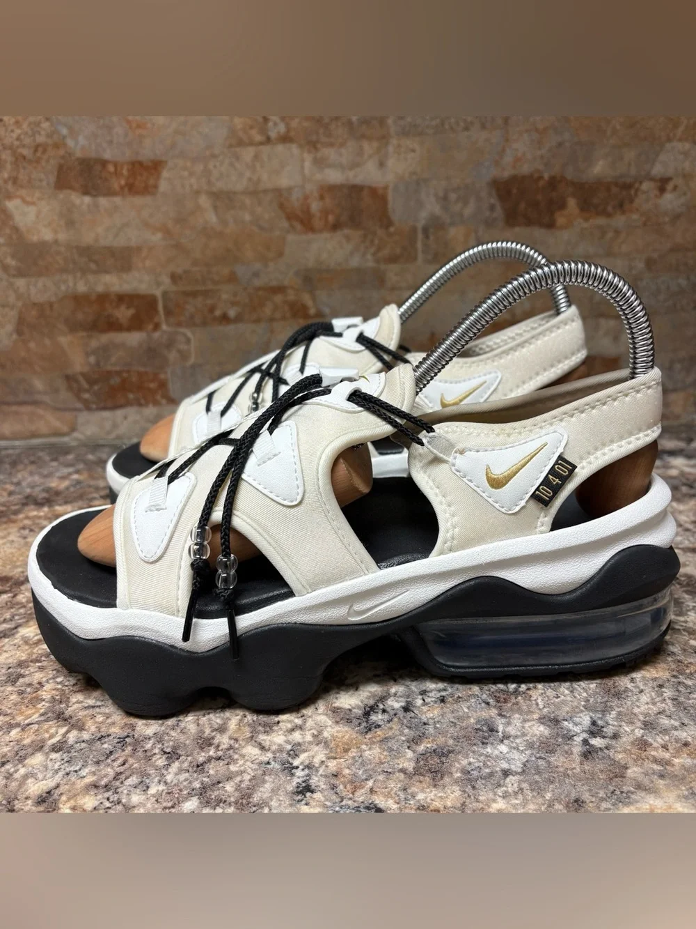 Nike Air Max Koko Serena Williams Design Sandals White Gold Size 10